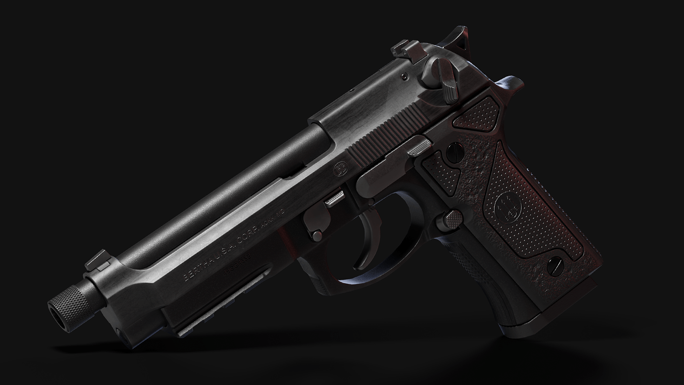 Gun 3D visualization Unreal Engine 5 UE5 Weapon Shooter gamedevelopment