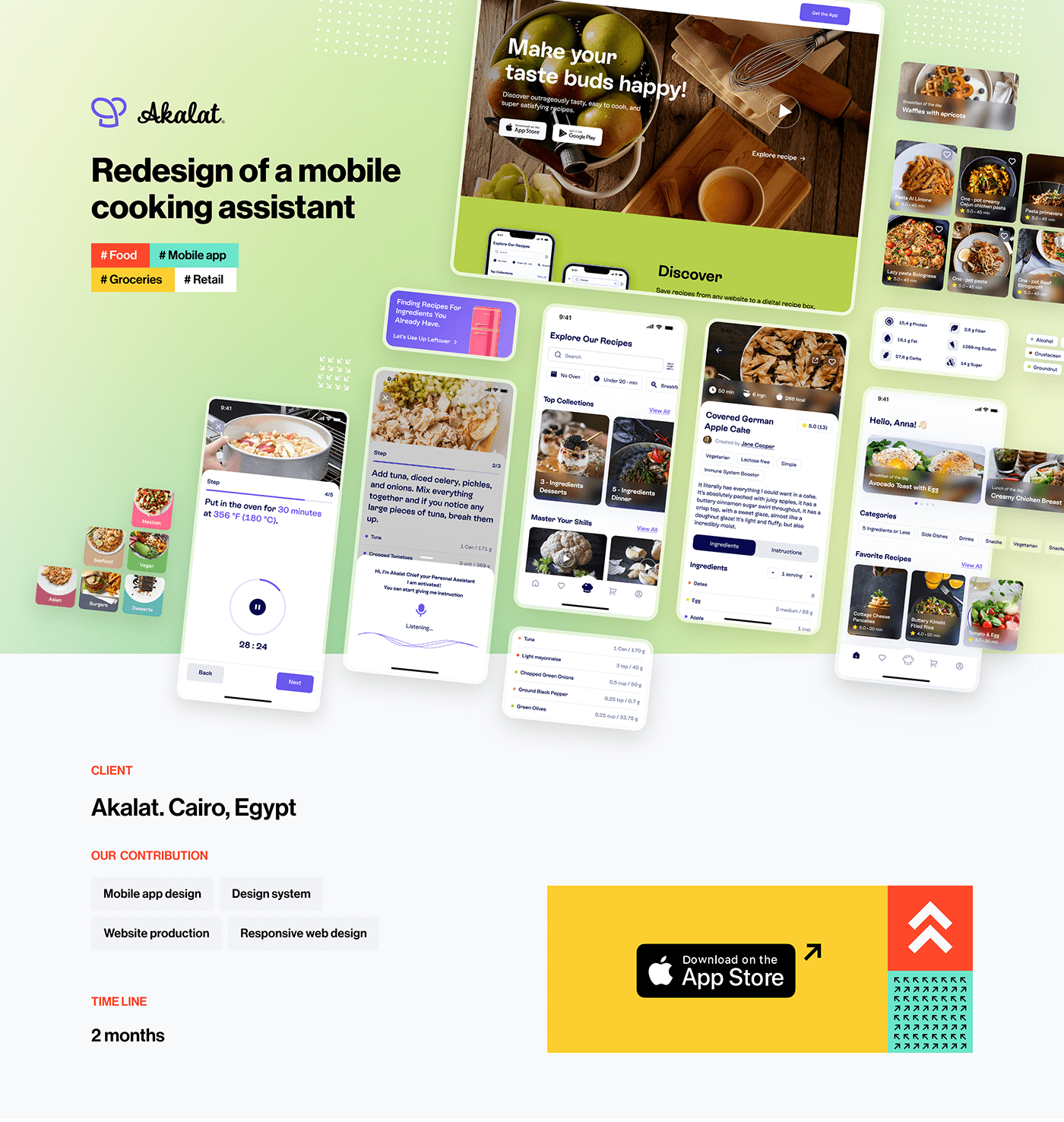 Figma Food  prototype Responsive Design user interface Web Production cooking app iOS design mobile app design mobile design