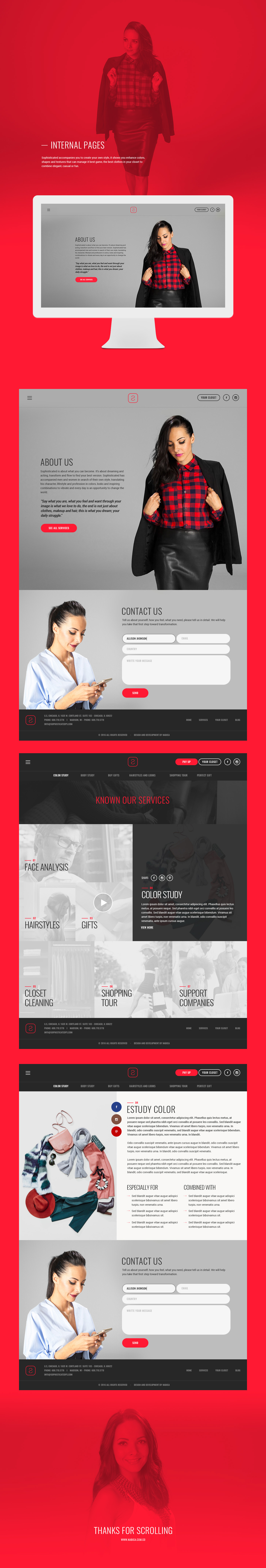 personal shopper flat clean minimal onepage HTML parallax luxury services shoppping personal page consultant woman gray black