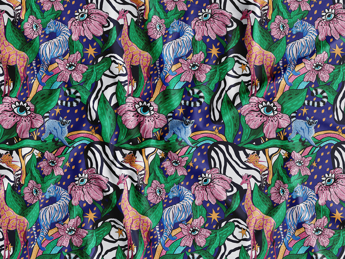 pattern design  textile design  fabric design textile fabric floral animal pattern Fashion  design