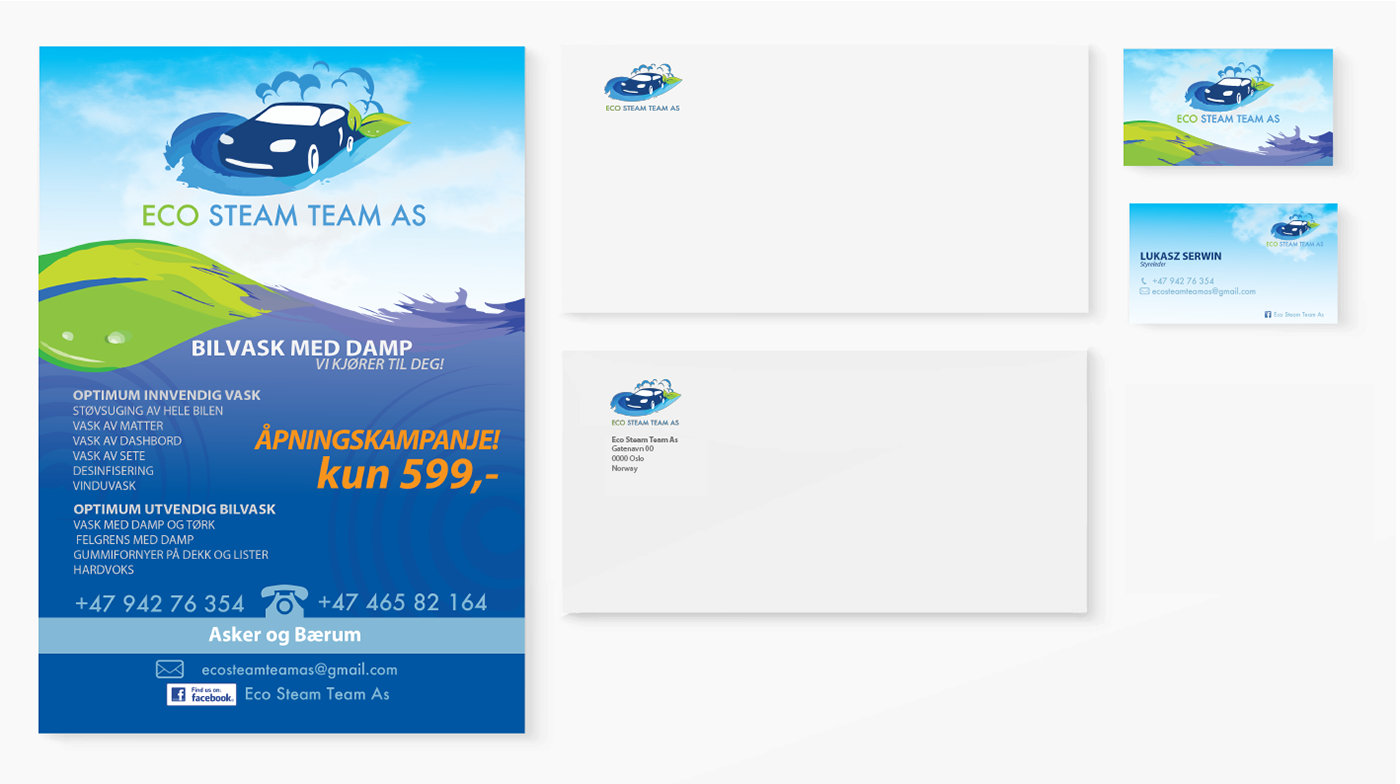 Konsept utvikling brand identity logo flyer Business Cards graphic design 