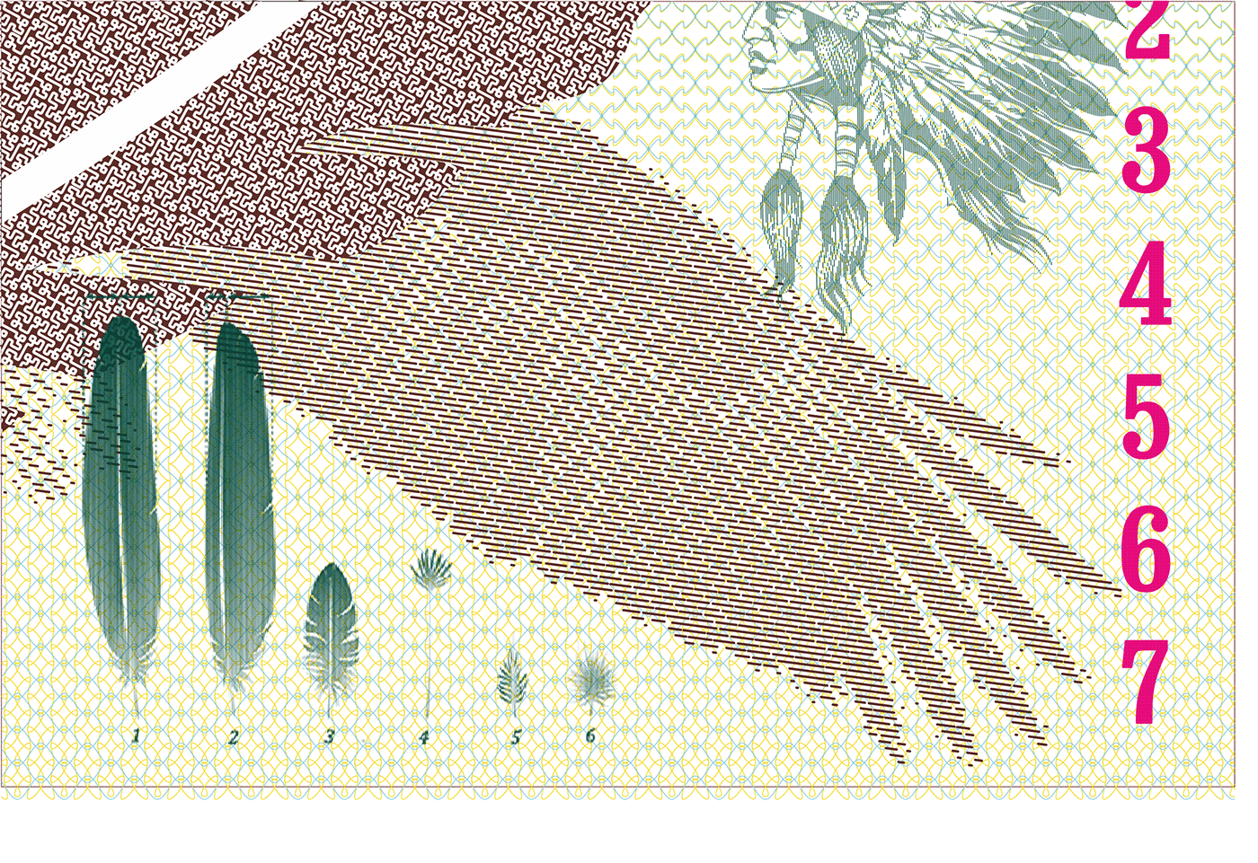 vector vektor Banknote Банкнота fractal фрактал guilloche гильош security features защитные признаки
