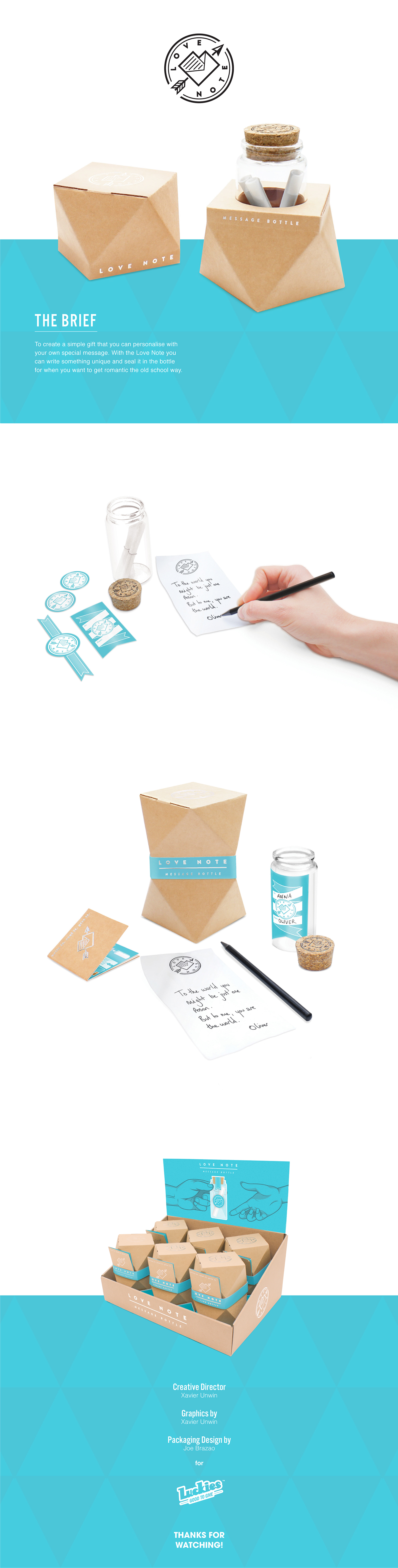Packaging Pack Love note send gift geometric
