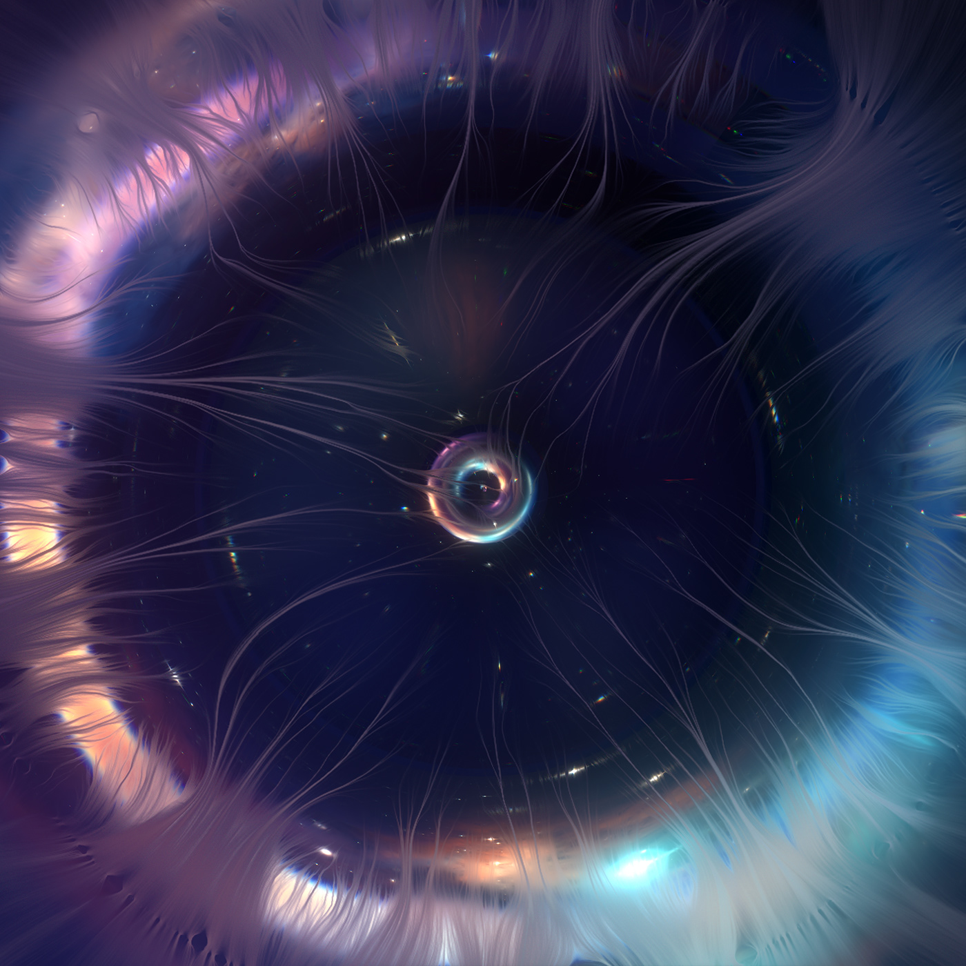 3D abstract cinema4d eyes glow nebula octane Space  stars weird