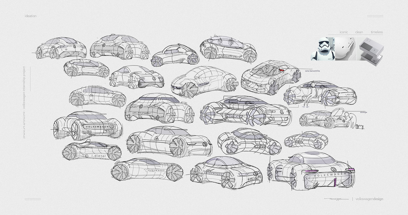 Automotive design car design concept car Interior internship volkswagen VW zen