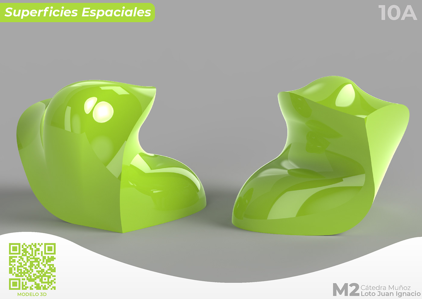 diseño industrial industrial design  morfologia fadu uba fadu uba Impresión 3D Maqueta Superficies espaciales Cátedra Muñoz