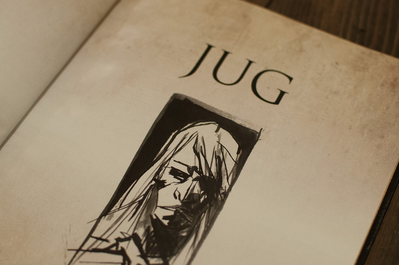 Graphic Novel ink pen ILLUSTRATION  inking Comic Book Jorge Luis Borges Ficciones south jug