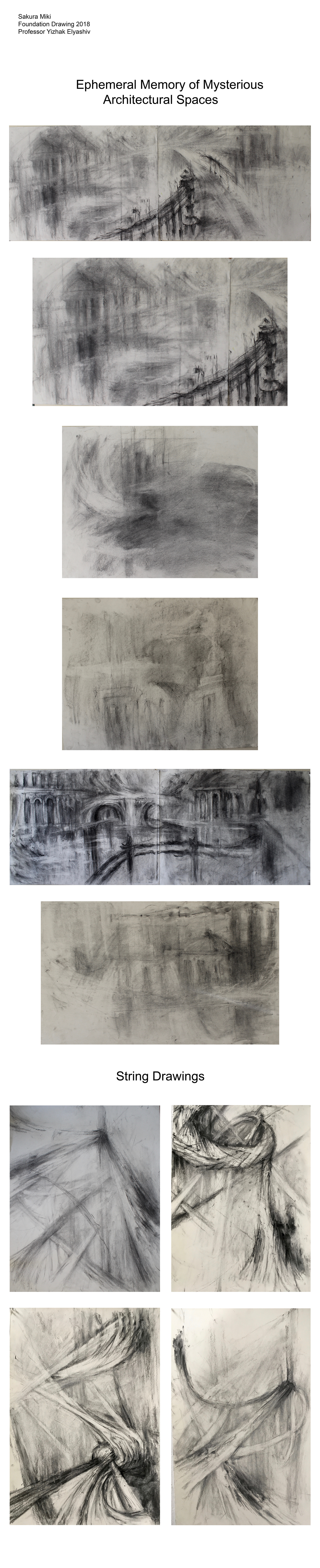 Drawing  charcoal foundation studies architecture
