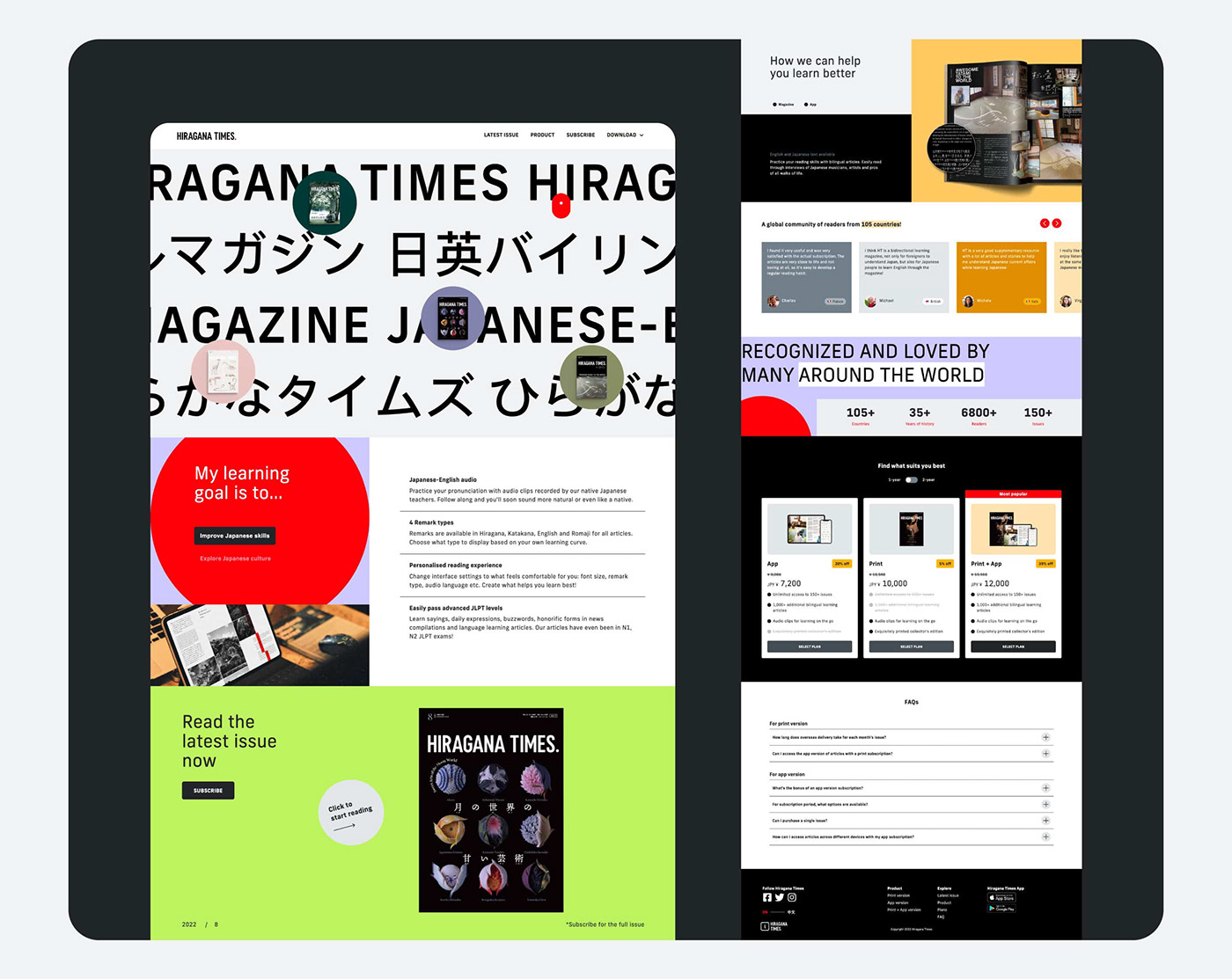 design Hiragana Times Landing Design landing page magazine marketing   marketing page sales page visual Website
