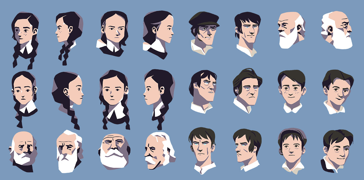 Character design  animation  design google short film sea Sail ILLUSTRATION  Character expressions