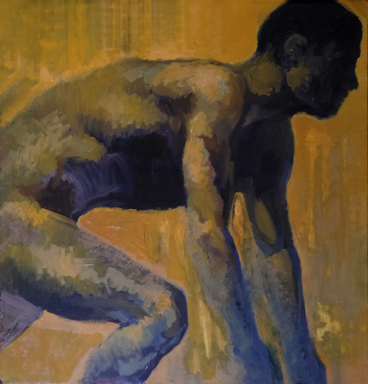 Oil Painting canvas artpainting FINEART contemporaryart starter runner malebody  figure