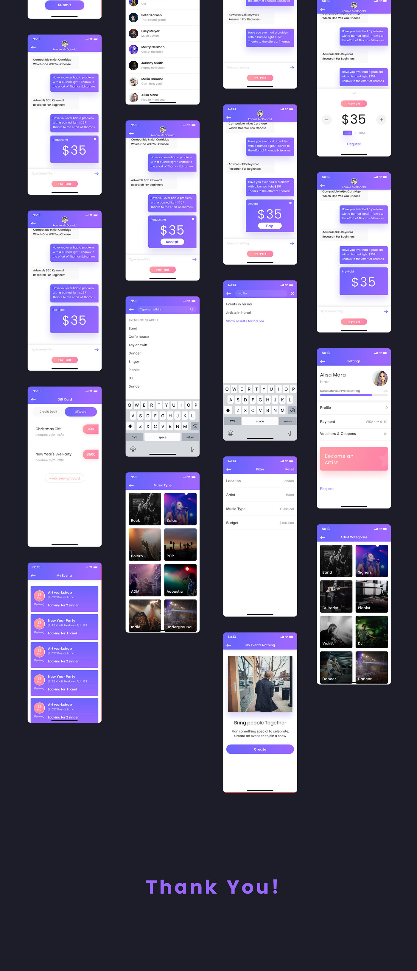aca UI kit mobile app template design ios iphonex sketch