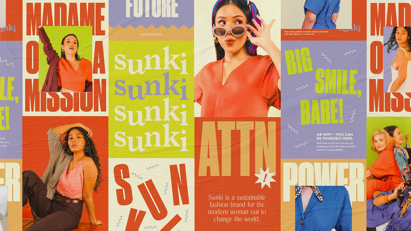 bold branding  empowerment Fashion  Packaging poster Retail Sustainable type zig zag