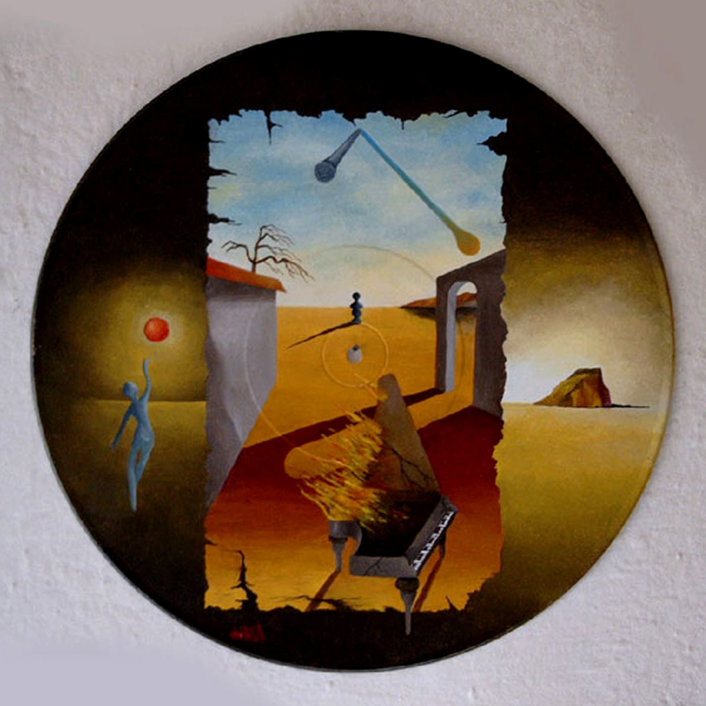 painting   Oil Painting surreal Attila Blága oil on vinyl