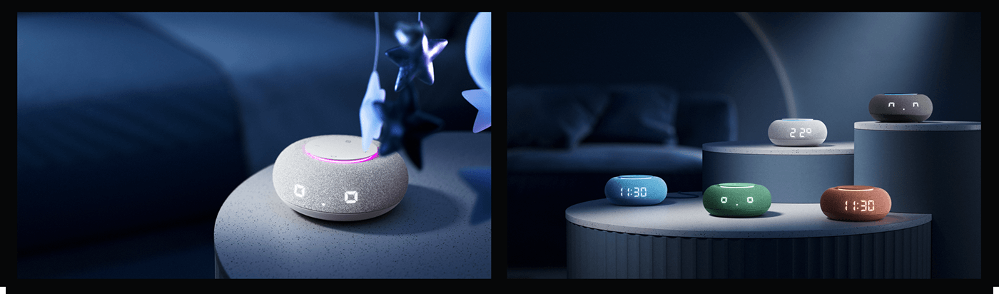 product 3D visualization Render promotional video animation  Smart Speaker video cinema4d redshift