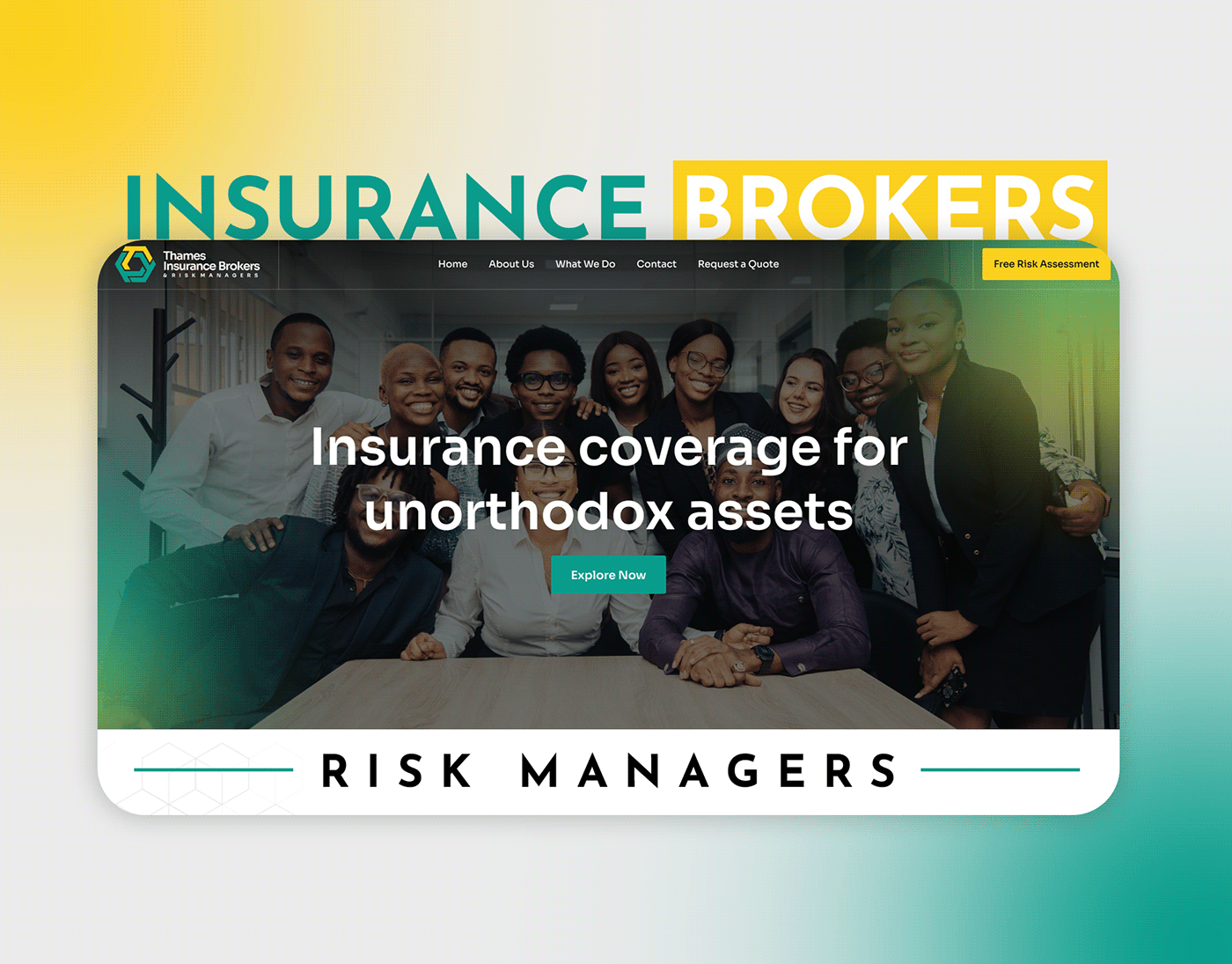 insurance corporate insurance company broken broker agency Website landing page Web Design  UI/UX