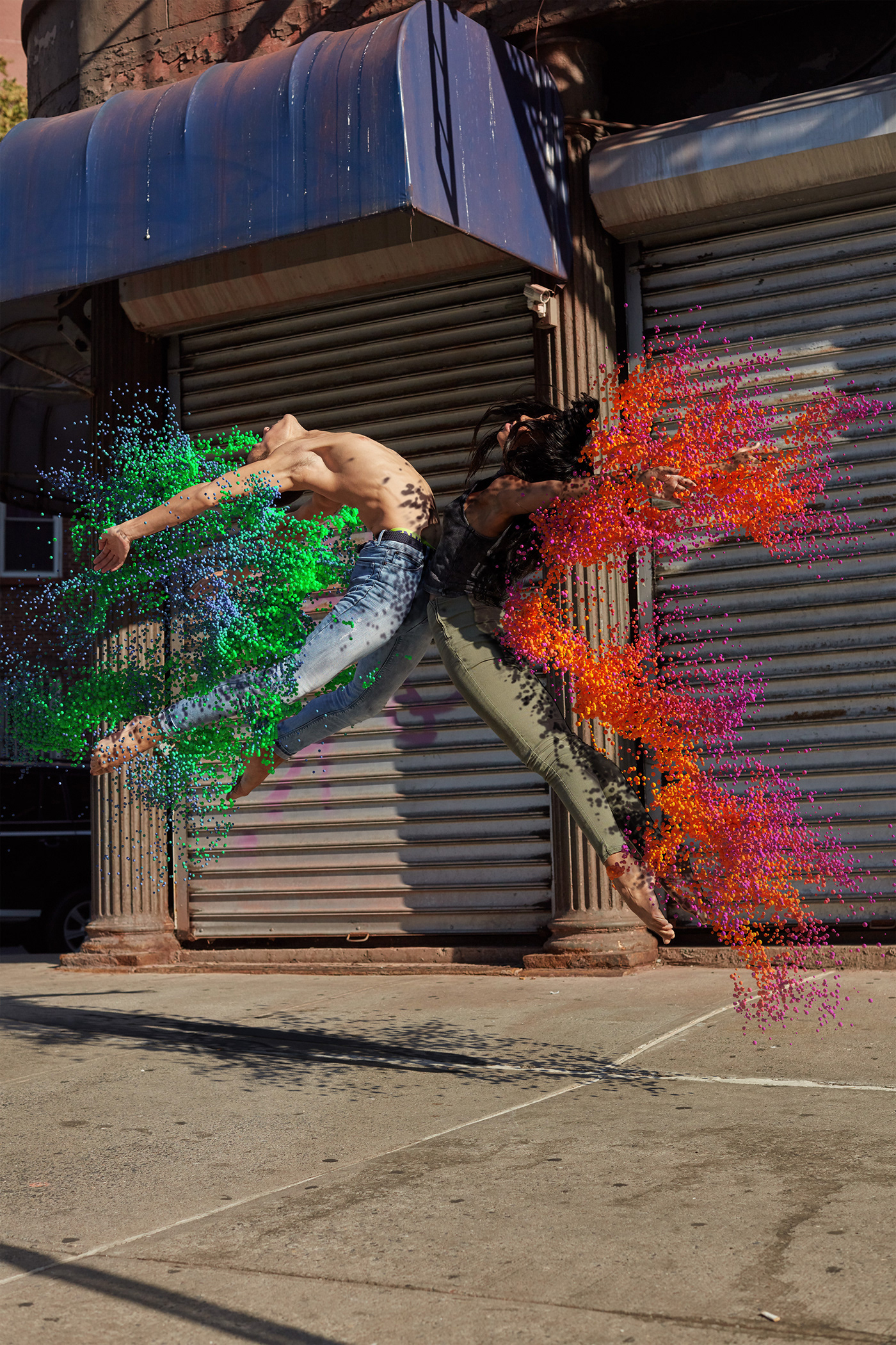 3D c4d CGI color DANCE   Digital Art  manipulation particles Photography  xparticles