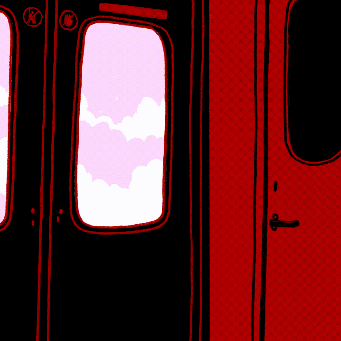 animation  Digital Art  digital illustration ILLUSTRATION  Procreate railway train Travel