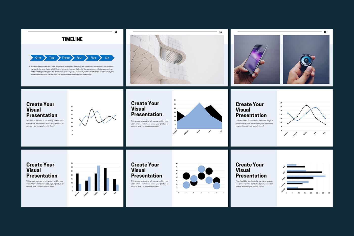 Powerpoint template design presentation Keynote simple clean business