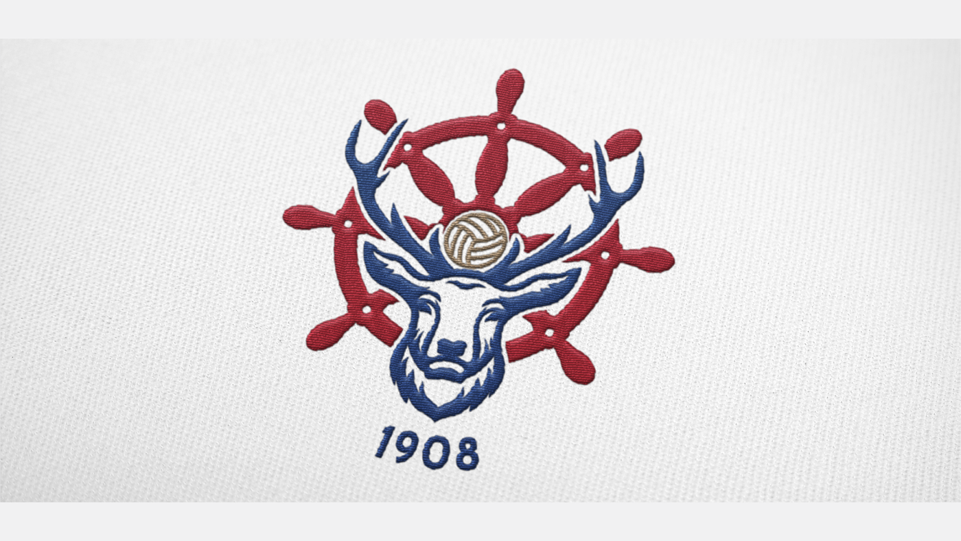 football soccer Futbol stag logo crest badge sport club Web Design 