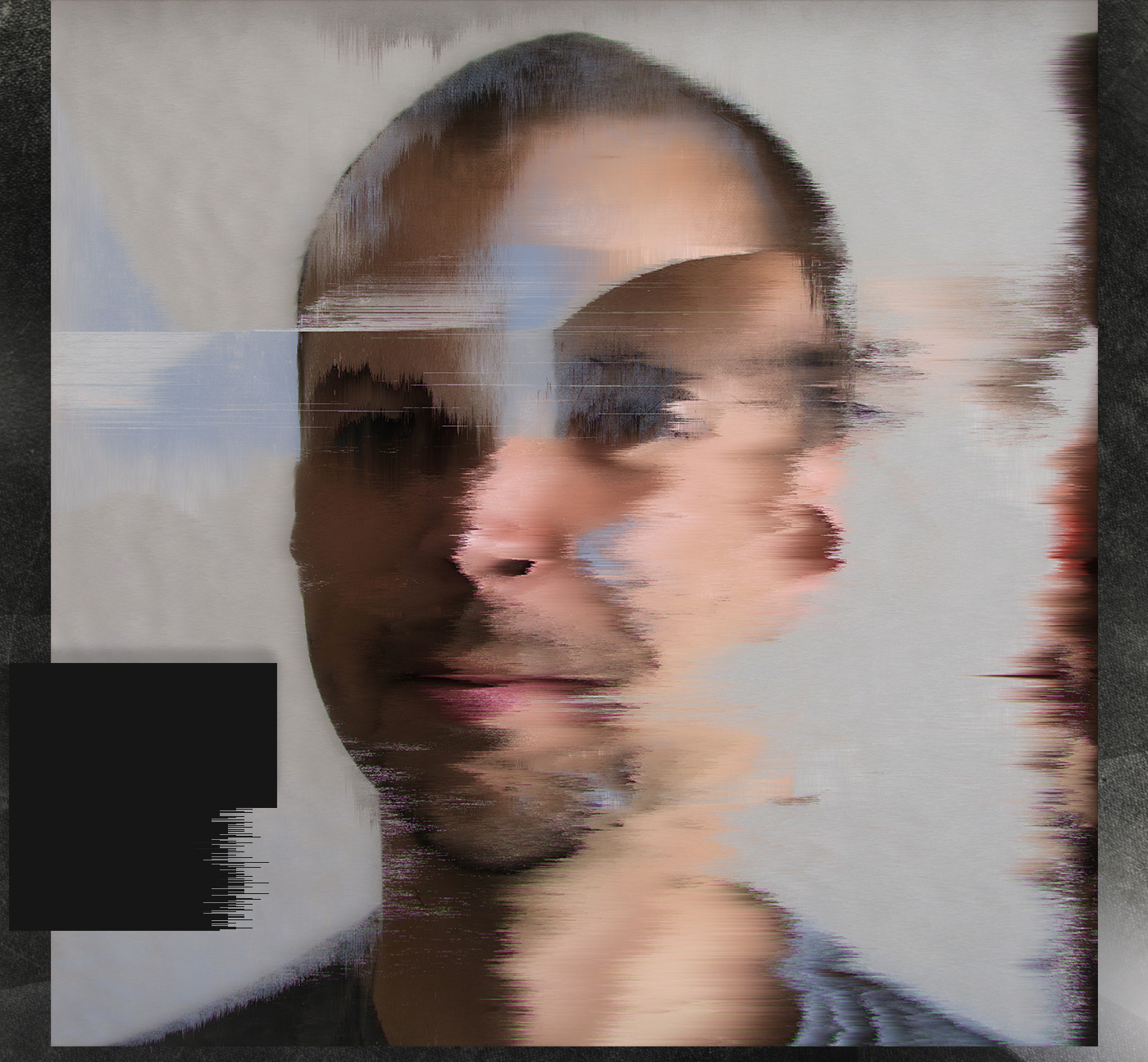 portrait pixel sorting datablending Glitch Renaissance Cyberpunk