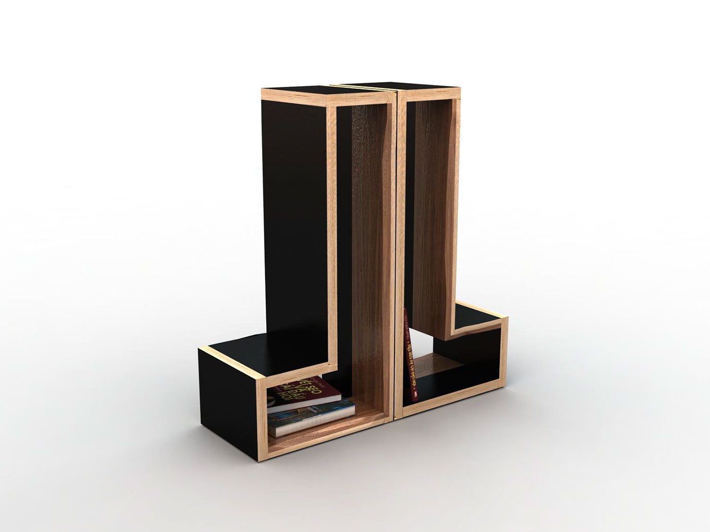 tetris plywood furniture book shelf