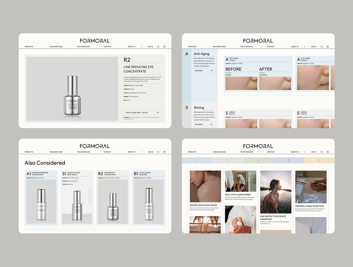 beauty Ecommerce elegant Figma landing page mobile phone skincare UI/UX Web Design  Website