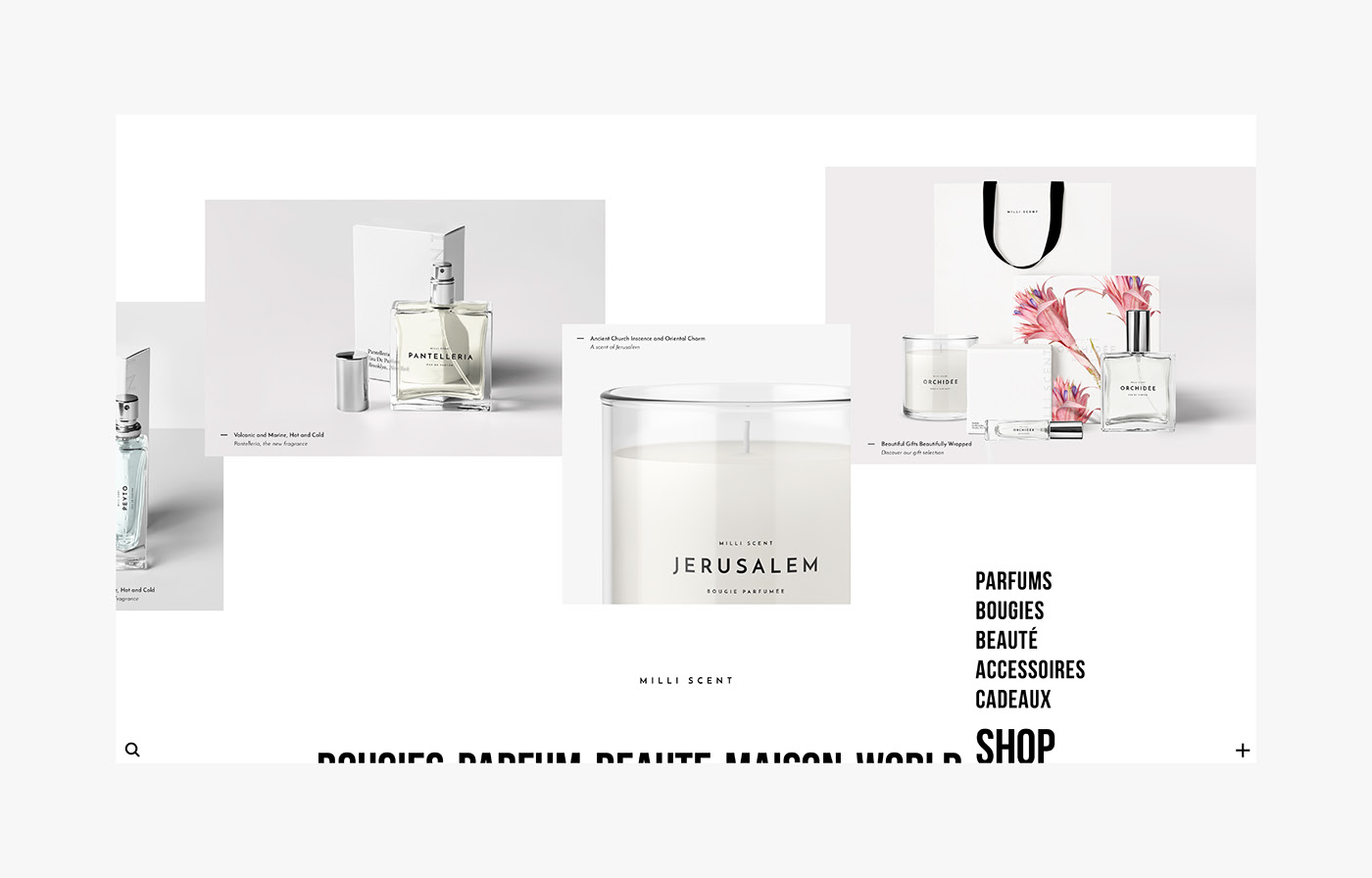perfume candle brand identity Web Design  Packaging