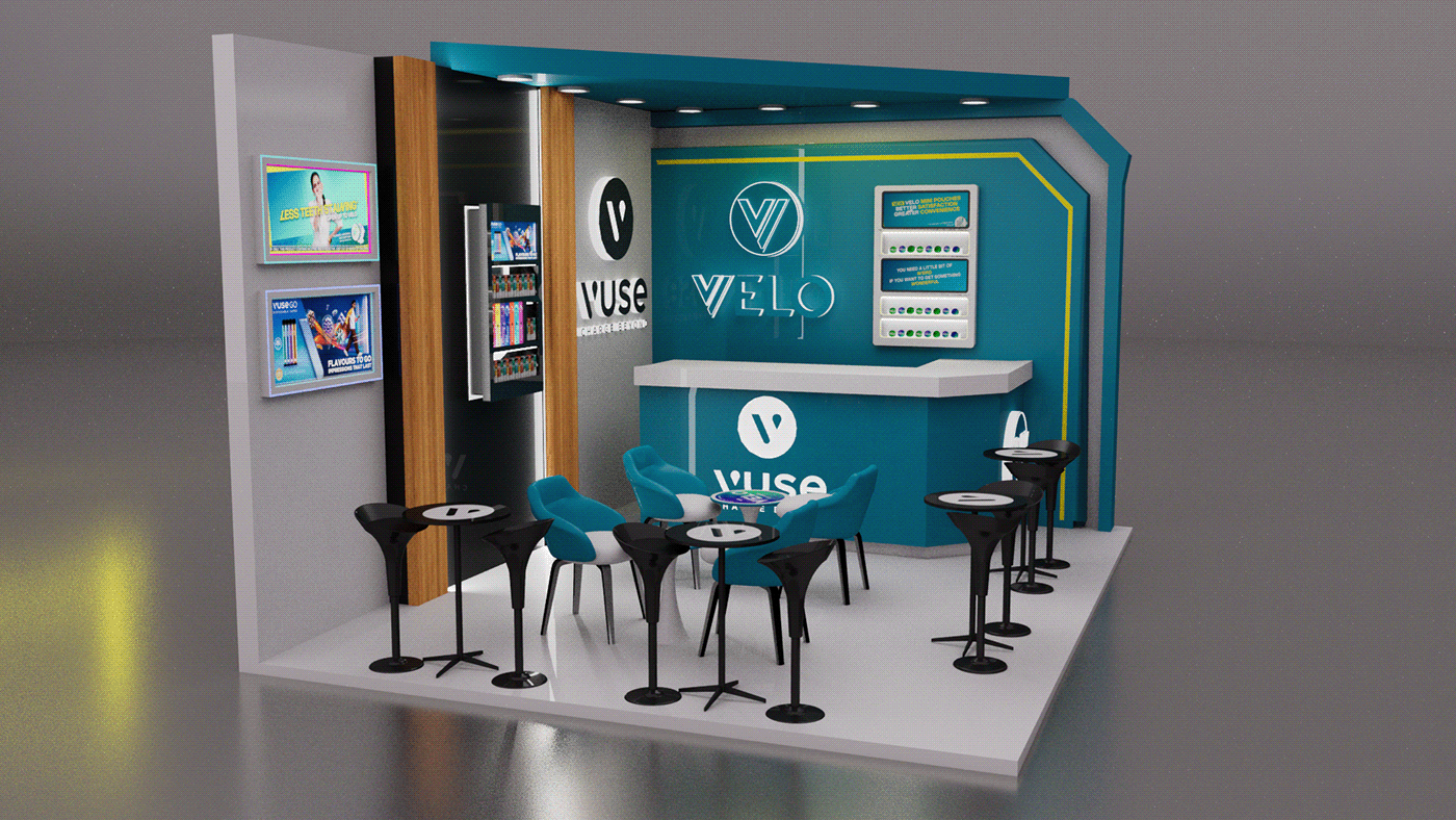velo Vuse smoke Nicotine design booth activation Advertising  campaign marketing  
