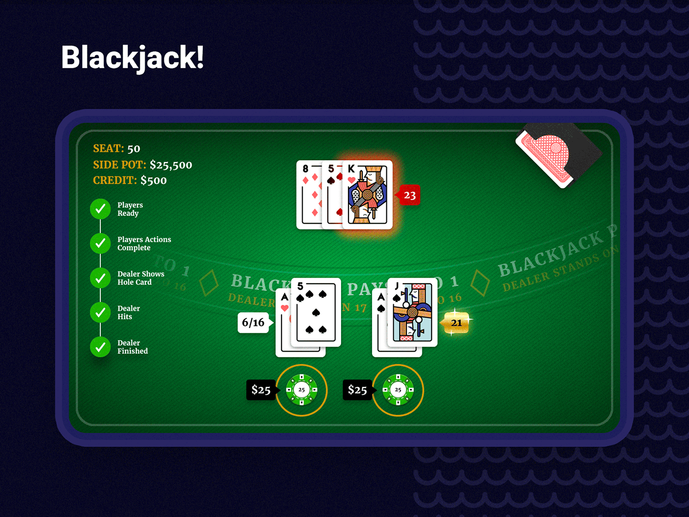 blackjack Playing Cards cards ios android UI king casino