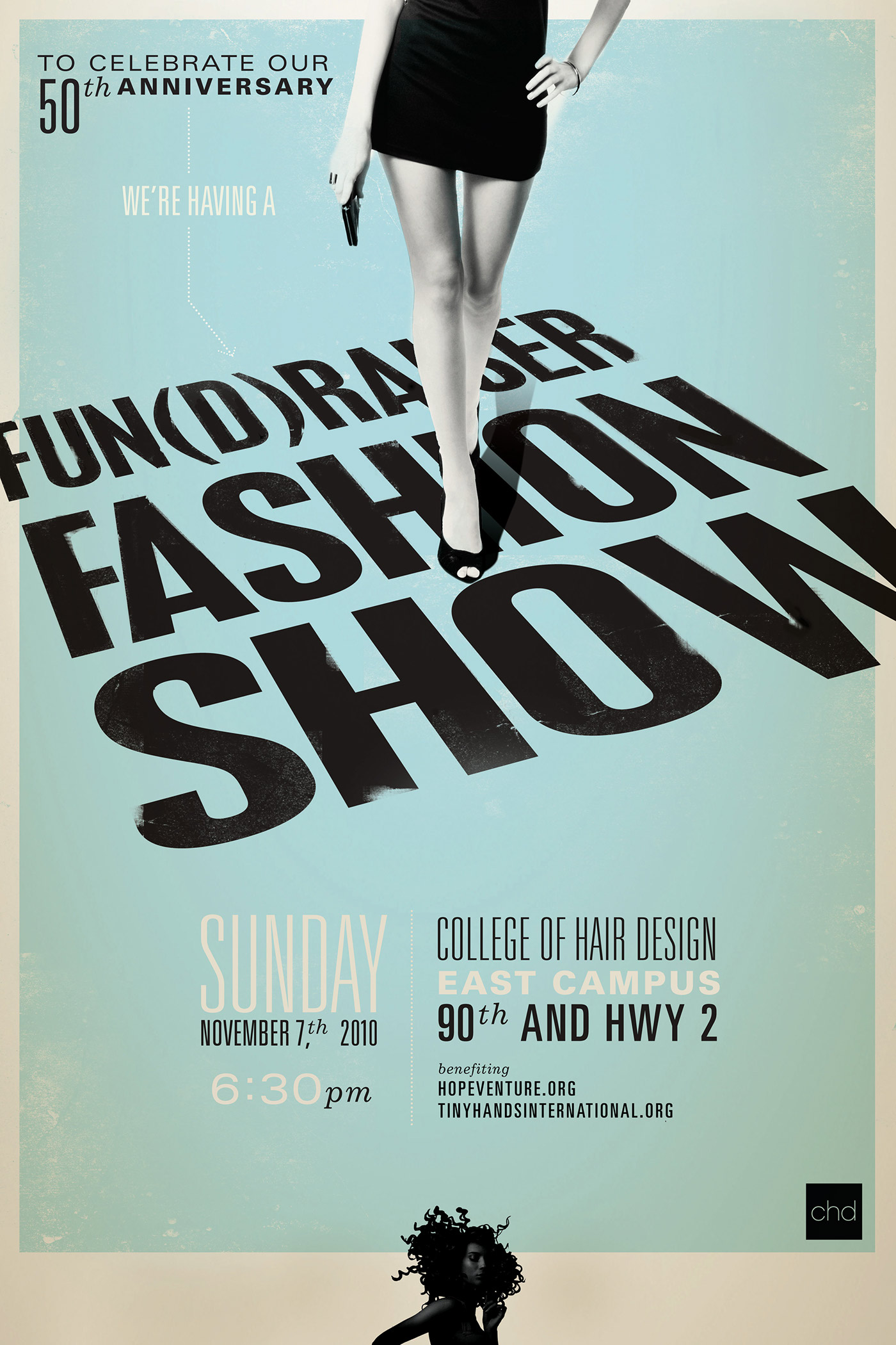 Fashion Show poster for College of Hair Design on Behance