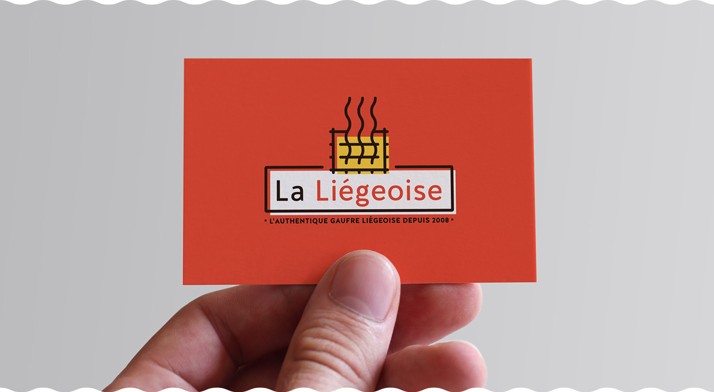 logo identity visual identity identité visuelle waffle Gaufre   liège belgique belgium stamp