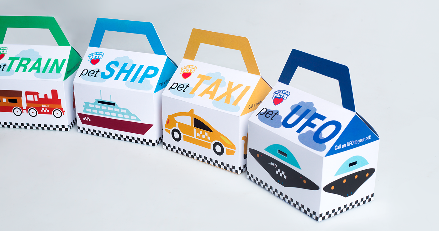 animals package design  package Pet taxi color