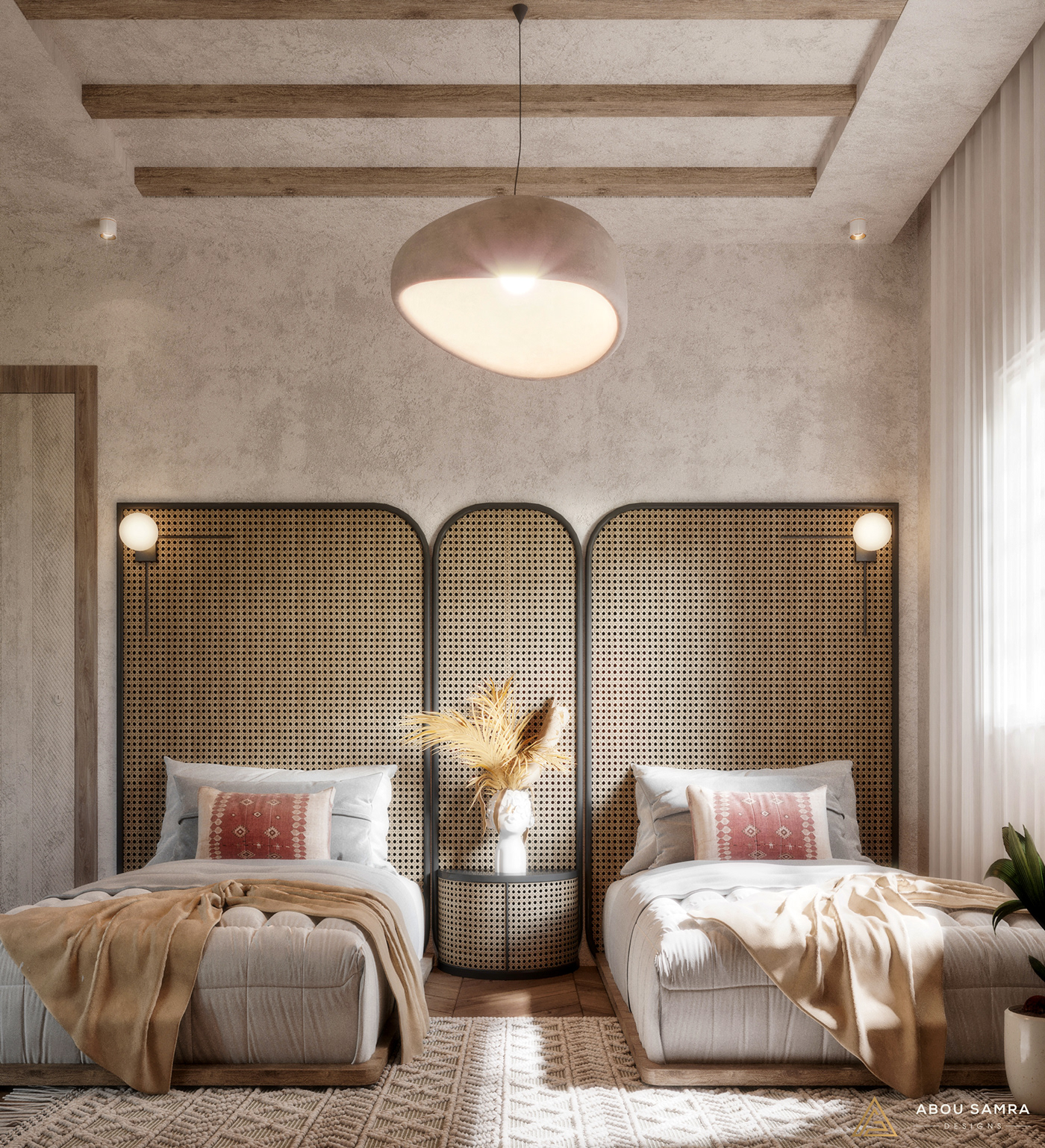 bedroom bohemian creative design Interior light Scandinavian