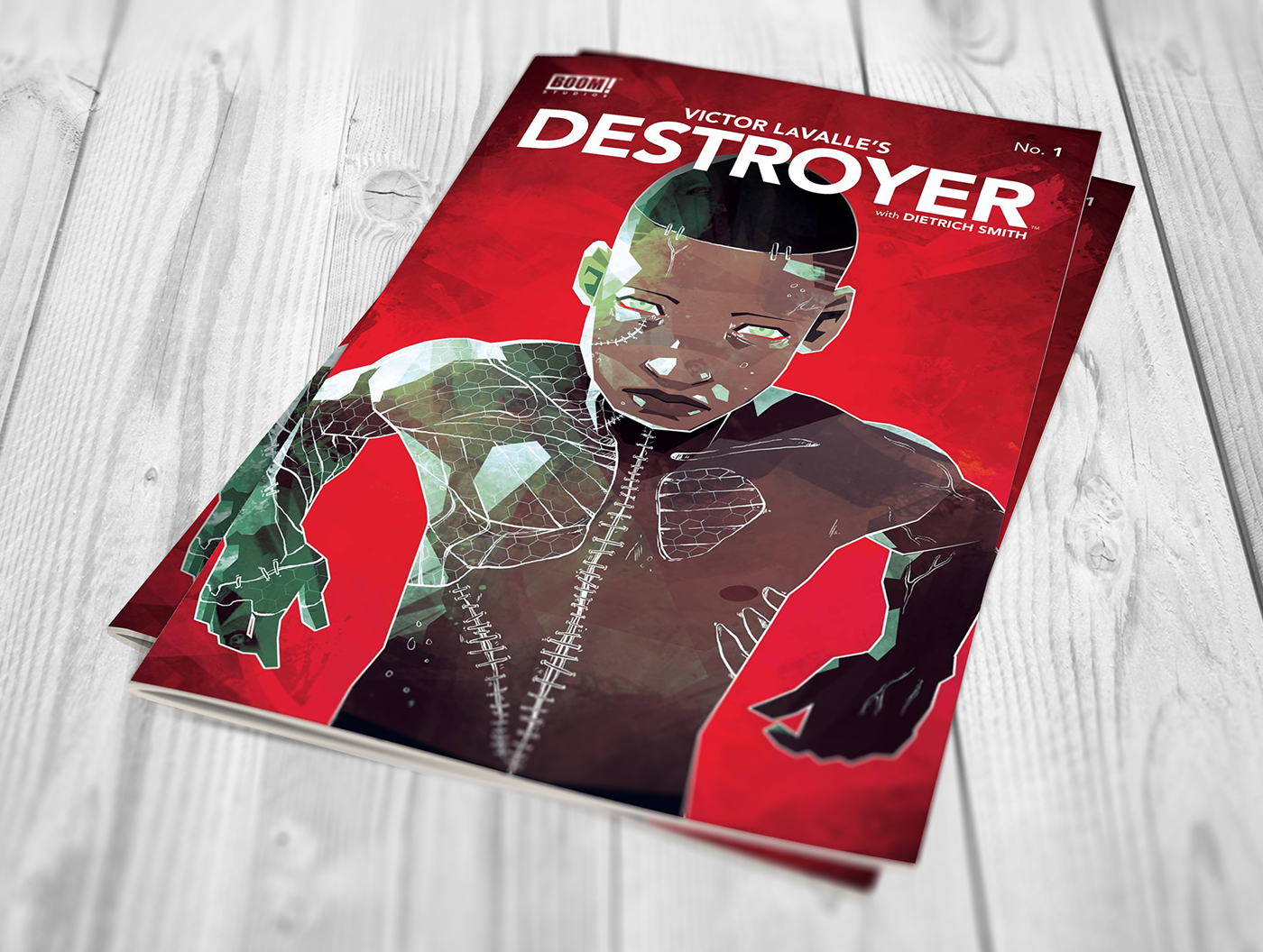 comic digital ILLUSTRATION  art Destroyer BOOM! Studios Victor Lavelle cover process gif