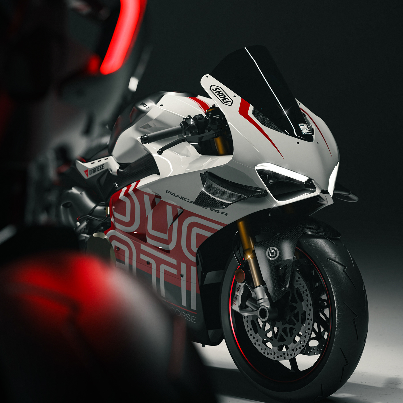 Ducati panigale motorcycle CGI Automotive Photography motorcycle design 3D visualization Render keyshot
