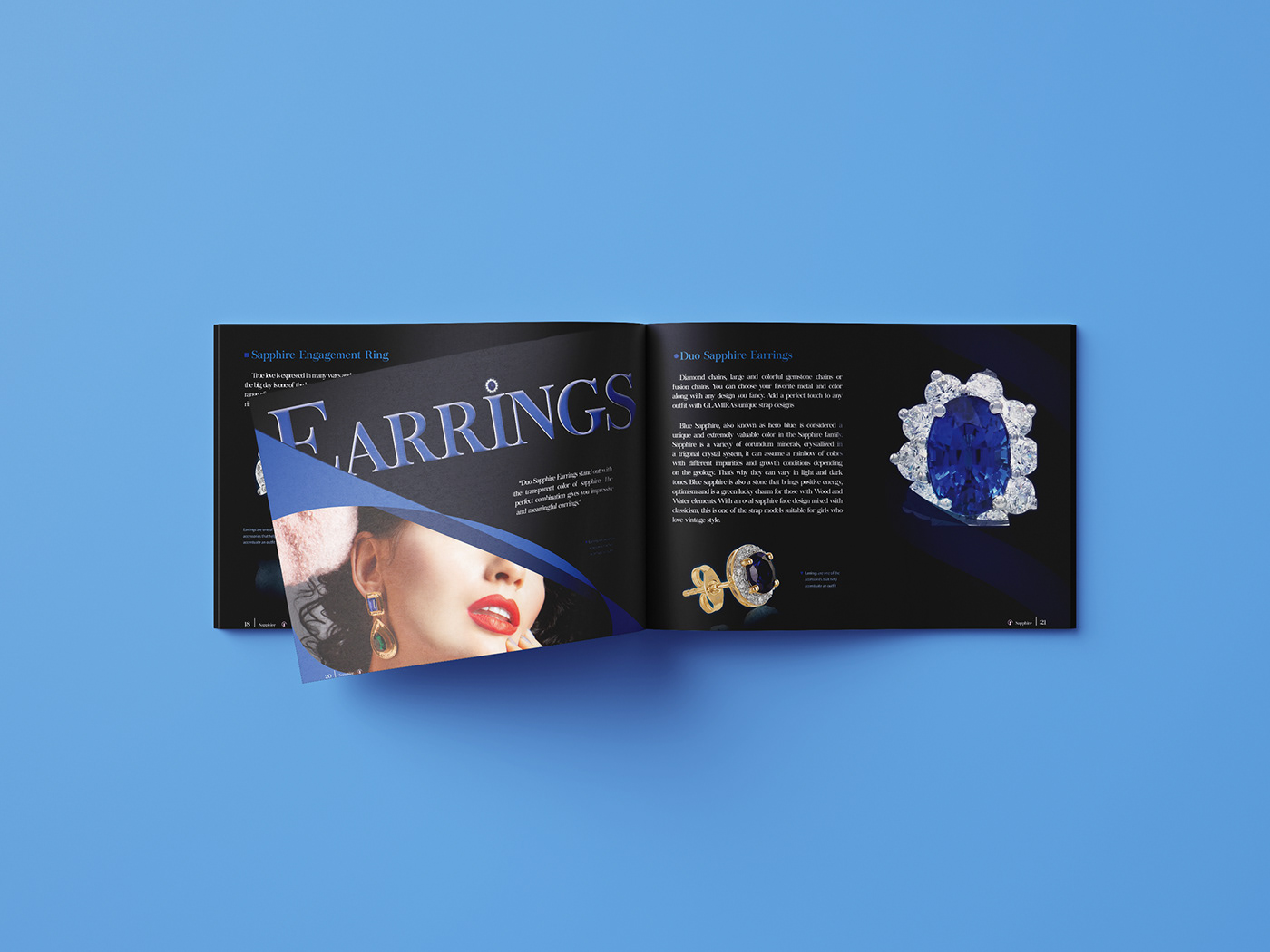 text Graphic Designer design Social media post Illustrator photoshop adobe illustrator magazine jewelry Sapphires