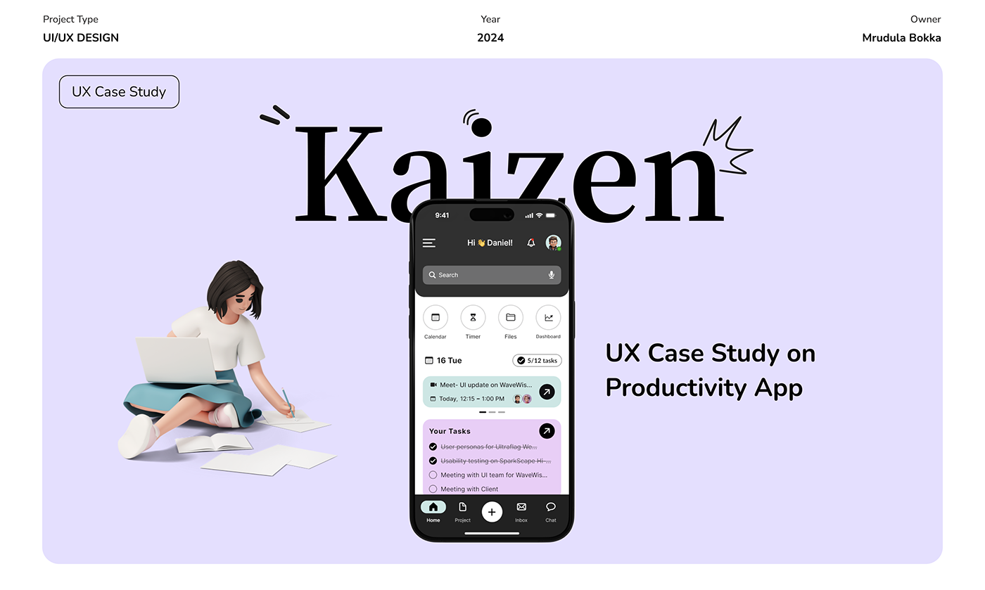 UX design UI/UX Mobile app Case Study CaseStudy case study design Figma app design task management Project Management