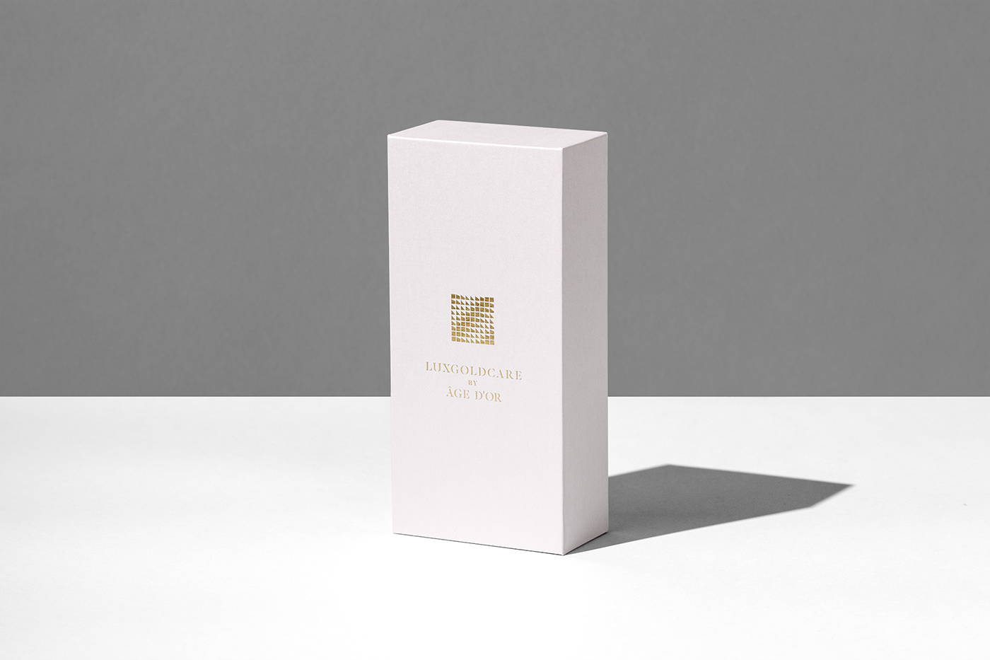 gold creme skin geometric reflection emirates foil box luxury cosmetics