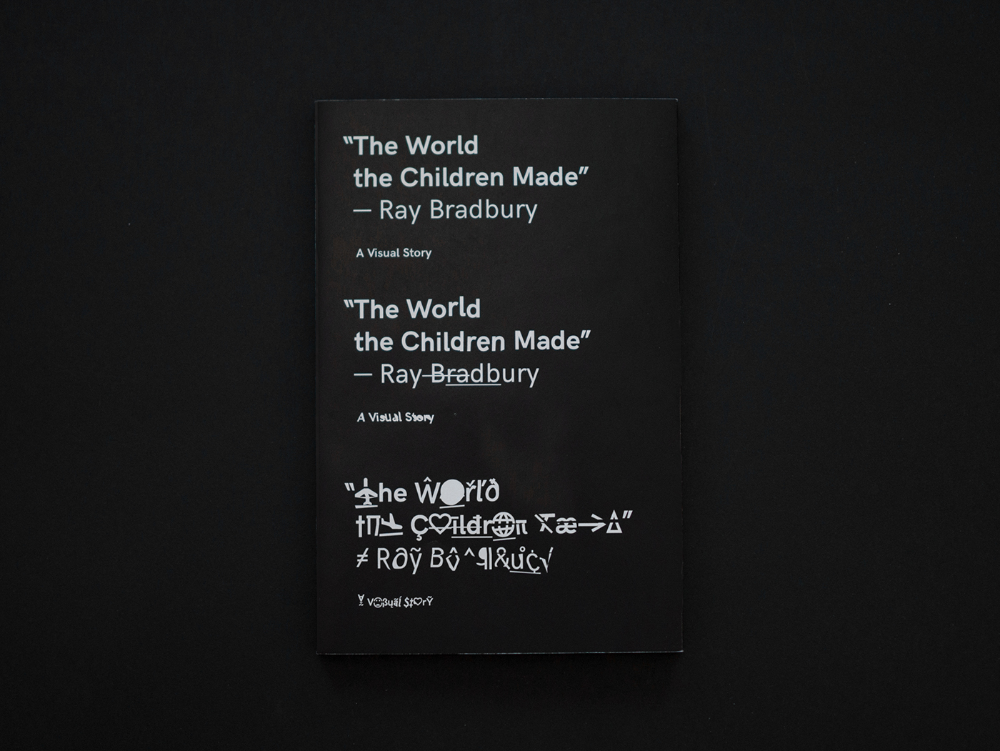 visual story storytelling   book Ray Bradbury short story Glitch the world children made