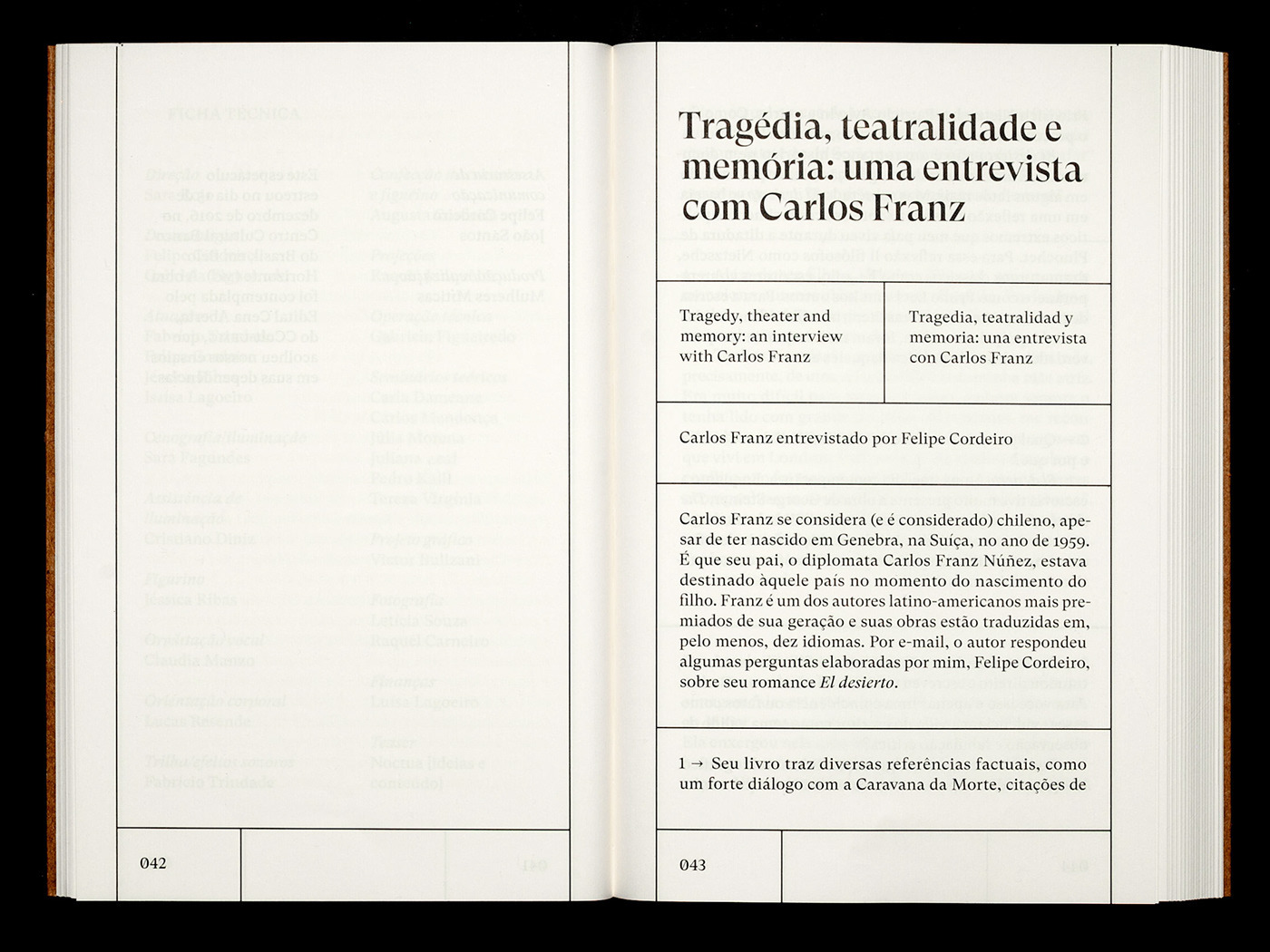 academic Archive book spine border and rule Brazilian essays Kraft portuguese Theatre typography  