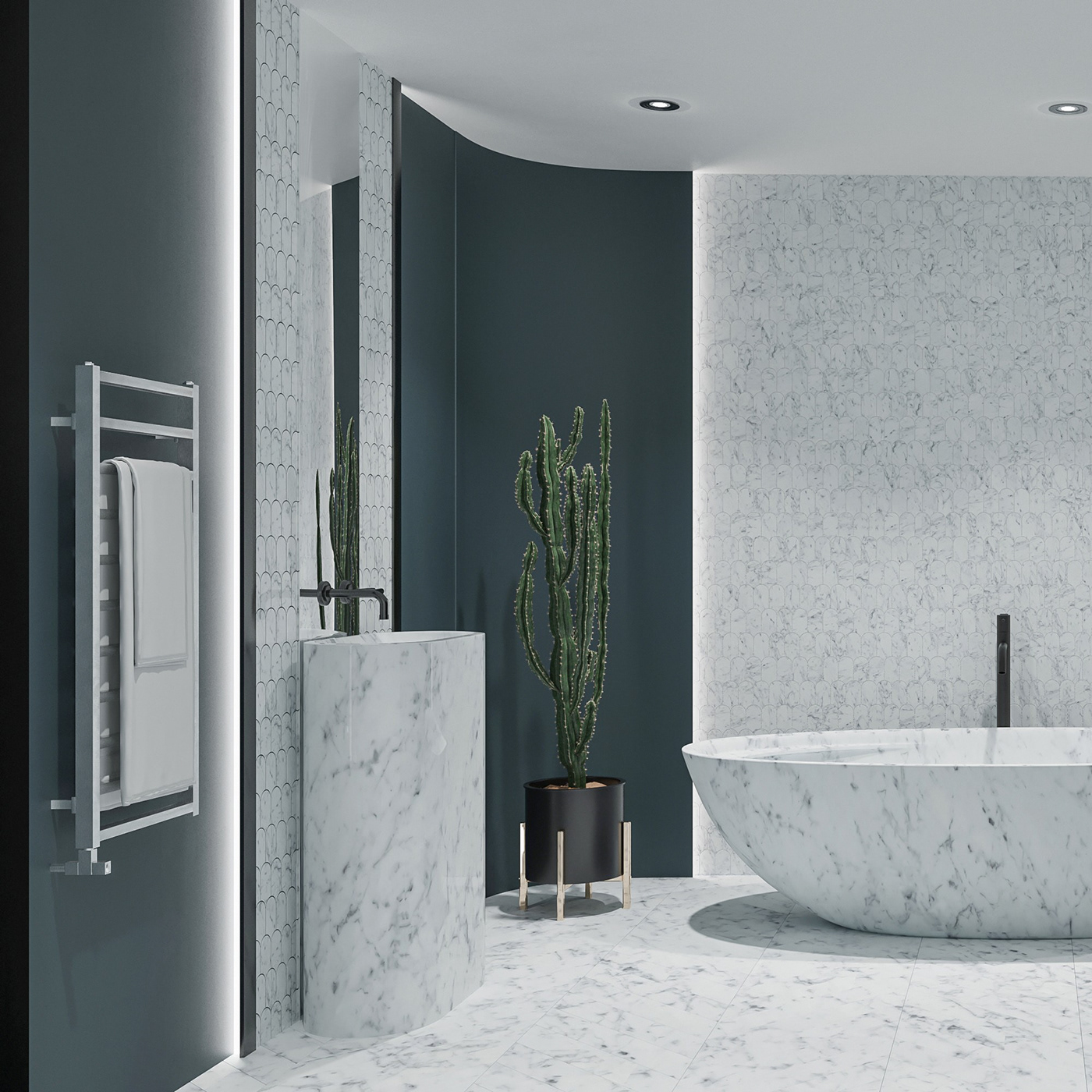 Marble bahtroom   design interior design  architecture photoshop 3D visualization Render corona