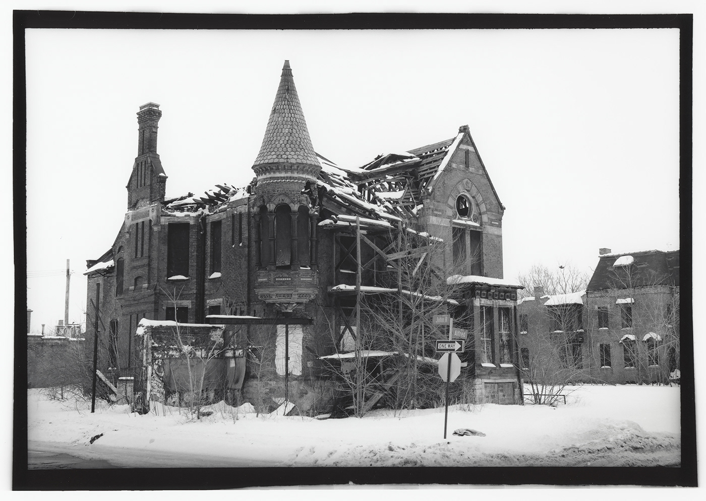 The abandoned Ransom Gillis house, in Detroit, Michigan.
