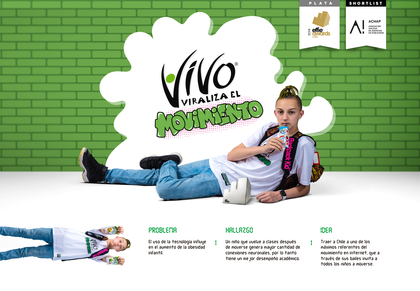 backpack kid Vivo VIRALIZA EL MOVIMIENTO ads Spot carozzi kids Food  digital tv
