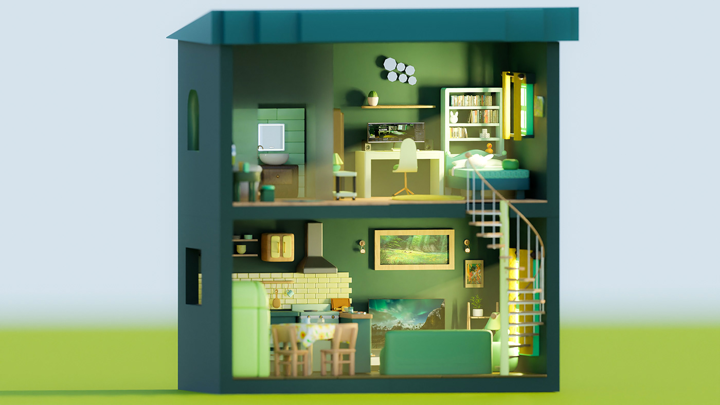 3D 3d modeling blender Render visualization art 3d art 3d artwork 3d house