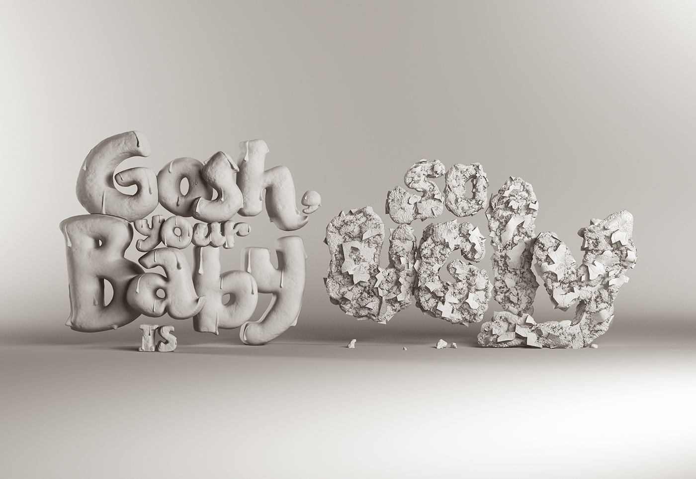 Honda CGI 3D Advertising  Digital Art  ILLUSTRATION  typography   creative realistic design