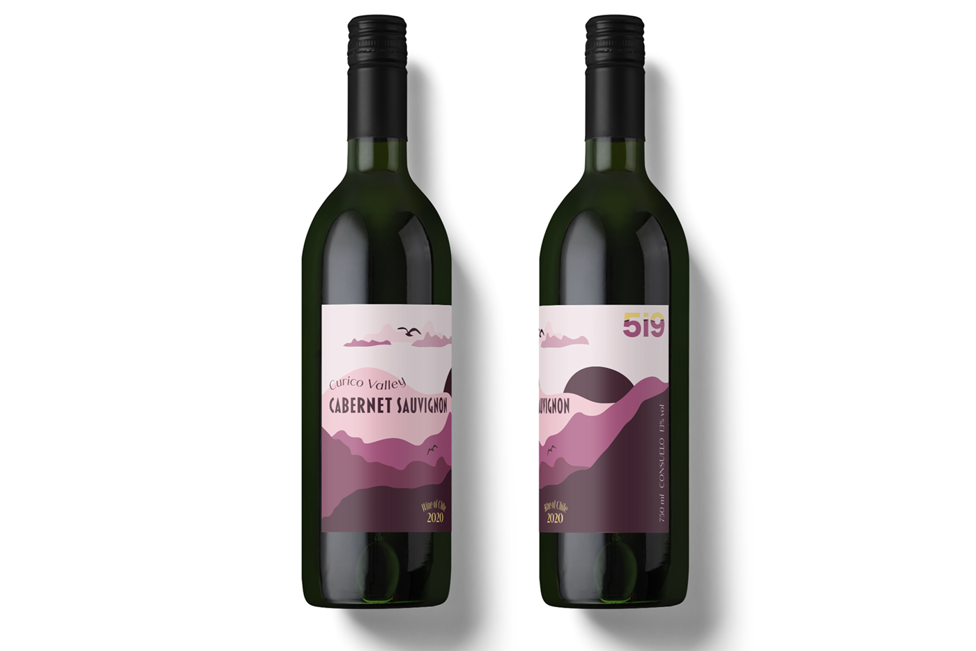 mountains Wine Bottle wine label Wine Packaging