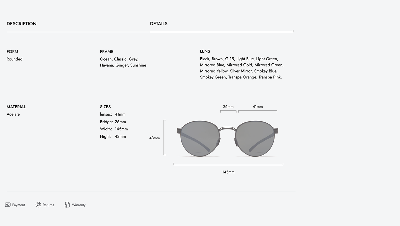 shop Shopify Ecommerce UI/UX Web Design  Mobile app store Sunglasses glasses eyewear