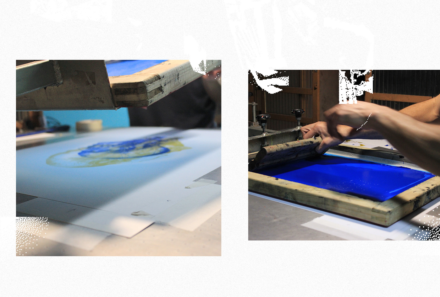 Glitch serigrafia Printmaker Printimaking craft art press Serigraphy glitchart