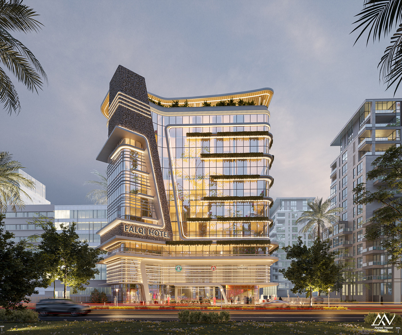 architectural design architecture CGI Exterior rendering hotel rendering visualization